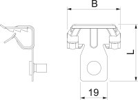 Nosníková svorka OBO BCVTB 4-8 M6 se závitovým čepem 4-8mm Ocel