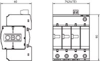 OBO V25-B+C 3NPEFS38 Kombinovaný svodič přepětí typ 1+2,3P+NPETN,DS 385V