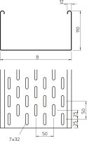 OBO SKS 120 FT Kabelový žlab SKS, děrovaný, 110x200x3000, Ocel, žárově zinkováno