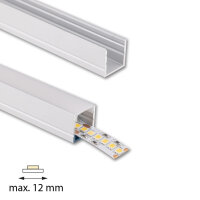 Přisazený hliníkový profil PY 15x15mm, mléčný difuz 2m MCLED ML-761.020.74.2