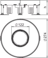 OBO RKFR2 7 SL2V2 20 Kazeta pro velké zatížení pro tubus 20 kN o 275mm Nerez