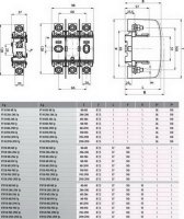 Plastový pojistkový spodek PT 00 M8-M8 S 1p,160A 690VAC NH00 (000) ETI 004121300