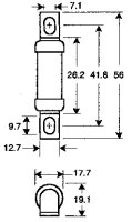 Válcová pojistka BS17 UQ aR 41/80A/240V ETI 004750119