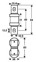 Válcová pojistka BS38T UQ aR 83/450A/690V ETI 004750945