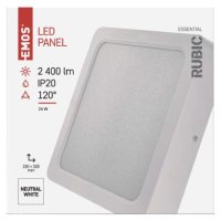 LED přisazené svítidlo RUBIC, čtvercové, 24W neutrální bílá EMOS ZM6452