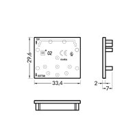 FKU78-02-K Krytka profilu FKU78-02, pár, šedá FK TECHNICS 4739609