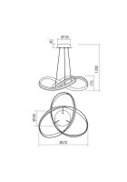 Závěsné svítidlo NUCLEO SU LED 40W D570 3000K SAND WHITE REDO 01-1782