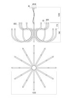 Závěsné svítidlo LUXOR CAND LED 108W 3000K BK REDO 01-3238