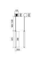 Nástěnné svítidlo SWING AP LED 9W CCT+3STEP WH/ST REDO 01-3361