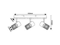 METTA E14 3x 40W IP20 dub RABALUX 71153