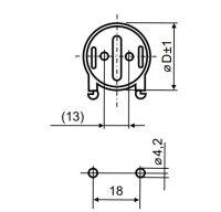 Světelný kompenzační kondenzátor 20uF 35x75mm dráty 210mm zacvaknutí LCP0200022