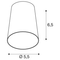 PURI 2.0 Cone, stínidlo, V: 6,5 cm, zlatý SLV 1008221