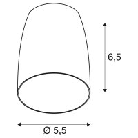 PURI 2.0 Dome, stínidlo, V: 6,5 cm, hliník SLV 1008378