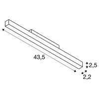 IN-LINE 44 48V TRACK, opál, DALI, spot,