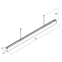 XUNO SYSTEM SURF./SUSP. LIGHT FITTING 50