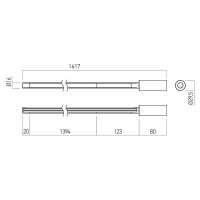 XAXE LINEAR LIGHT FITTING VERTICAL 1617m