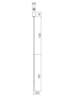 Závěsné svítidlo ITO SU LED H800 6.2W 3000K SWH  REDO 01-4118