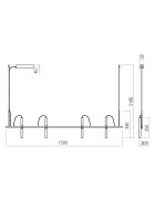 Závěsné svítidlo PRAXI SU LED 28.5W 2700K MBK TRIAC REDO 01-4268