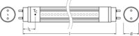 ST8E-0.6M 8W/840 220-240V AC FLH1  LEDV