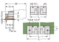 Konektor s pájecími piny THT pájecí kontakt 1,2x1,2 mm úhlové světle šedá 5pól.