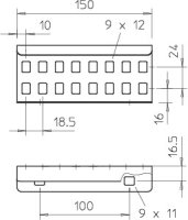 OBO LVG 60 A2 Podélná spojka pro kabelové žebříky 64x150 Nerez ocel