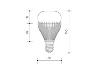 LED ŽÁROVKA 12W DELUXE teplá