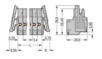 Pružinová svorka Push-in CAGE CLAMP 2,5mm2 šedá 2pól. WAGO 231-2102/037-000