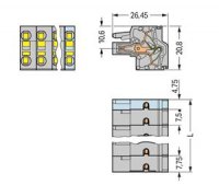 Pružinová svorka Push-in CAGE CLAMP 2,5mm2 šedá 9pól. WAGO 231-2209/026-000