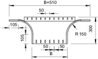 OBO RAA 860 FT Odbočný díl kruhové provedení 85x600 Ocel žár.zinek