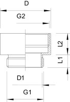 OBO 165 ADA M20-PG16 Adaptér kabelové vývodky M - PG M20-PG16 Mosaz CuZn