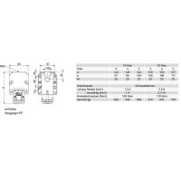 zásuvka nástěnná 4P, 32A/230V, 9h, IP44 PCE 124-9