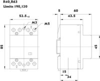 Modulární stykač R 40-04 24V, 4p, 3M, kontakty 4xNC,40A, 24V AC ETI 002463441