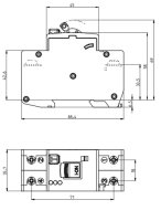 Proudový chránič s jističem KZS-2M2p EDI A C6/0.03 10kA 30mA ETI 002172411