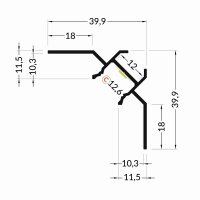 AL profil FKU82-90 C pro LED, bez plexi, 1m, elox FK TECHNICS 4739689