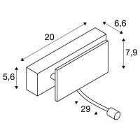 MANA nástěnné světlo bodové LED 3000K bílé/chrom 20/7,9/6,6 cm SLV 1000615