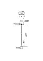 Závěsné svítidlo BILIA SU KIT recessed (vč. driveru max.30W) IP44 SWH old-130mm