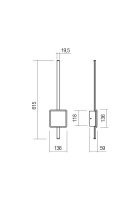 Nástěnné svítidlo DIAZ AP SQ LED 12+8W IP20 3000K SWH REDO 01-2696