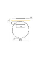 Nástěnné a stroní svítidlo FEBE AP/PL LED RD 37W 3000K D600 SWH REDO 01-2839