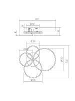 Stropní svítidlo CONNECT PL LED 90W 3000K WH/BK REDO 01-2634