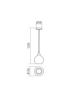 Závěsné svítidlo TANNER SU 1x28W E14 D15 REDO 01-3190