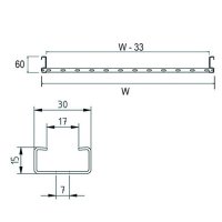 Flexibilní ohyb kabelového žlabu HL KGI šířky 150mm, výška 60mm, Sendzimir