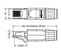 750-975 Konektor pro Ethernet RJ-45, IP2