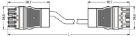 Propojovací kabel Eca zásuvka-zástrčka černá 5pól. WAGO 771-8995/008-801
