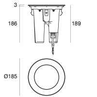 Zemní svítidlo SUELO-R 207 1L 18WAC+AL INOX LINEA LIGHT 77114M30