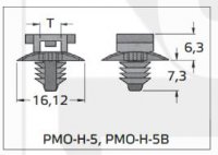 PMO-H-5B rychlomont.příchytky černé