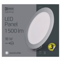LED vestavné svítidlo PROFI, kruhové, bílé, 18W neutrální bílá EMOS ZD1242