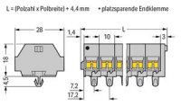 4vodičová svorkovnicese západkami šedá 0,08-2,5mm2 2pól.