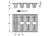 Konektor s pájecími piny THR, pájecí kontakt 1,0x1,0 mm, rovné, černá 5pól.