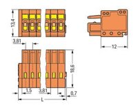 Pružinová svorka CAGE CLAMP 1,5mm2 oranžová 9pól. WAGO 734-209