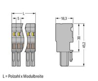 Pružinová svorka CAGE CLAMP 4mm2 šedá 8pól. WAGO 769-108